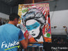 Koi Geisha 120cm x 100cm Geisha Pop Art Painting (SOLD)-urban pop-Franko-[franko_art]-[beautiful_Art]-[The_Block]-Franklin Art Studio