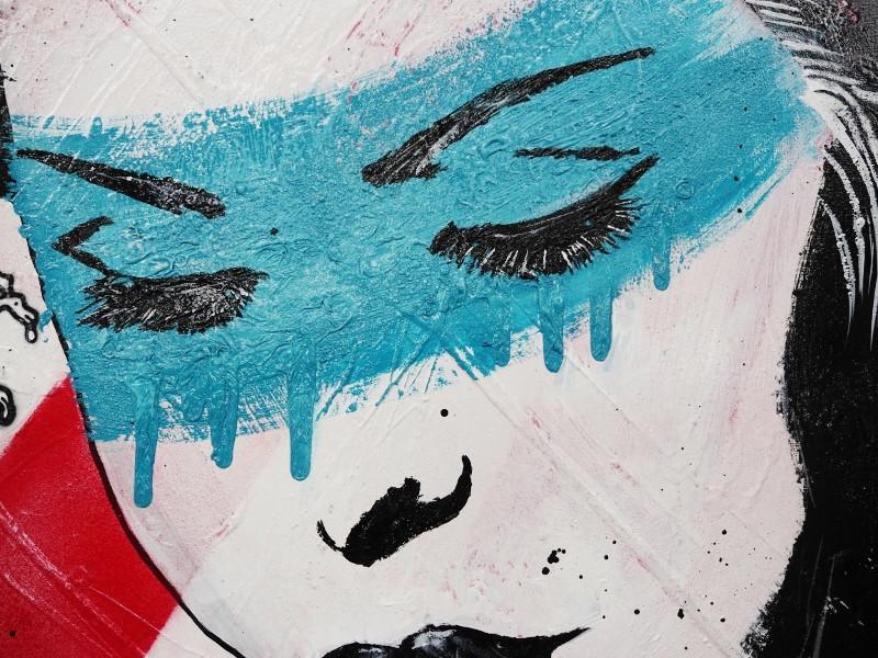Koi Geisha 120cm x 100cm Geisha Pop Art Painting (SOLD)