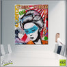Koi Geisha 120cm x 100cm Geisha Pop Art Painting (SOLD)-urban pop-Franko-[huge]-[Australian]-[best Selling]-Franklin Art Studio