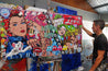Lady Luck Rosie 190cm x 100cm Rosie The Riveter Textured Urban Pop Art Painting (SOLD)-Urban Pop Art-Franko-[franko_artist]-[Art]-[interior_design]-Franklin Art Studio