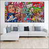 Lady Luck Rosie 190cm x 100cm Rosie The Riveter Textured Urban Pop Art Painting (SOLD)-Urban Pop Art-Franko-[huge]-[Australian]-[best Selling]-Franklin Art Studio