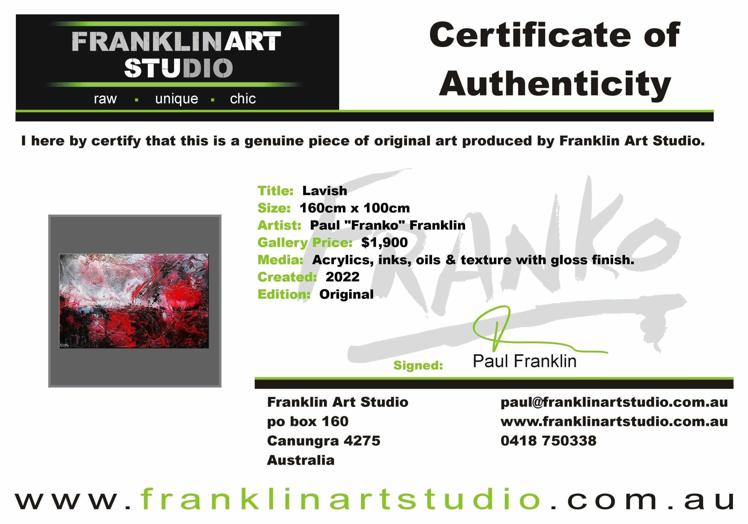 Lavish 160cm x 100cm Red Black Textured Abstract Painting (SOLD)-Abstract-Franko-[franko_art]-[beautiful_Art]-[The_Block]-Franklin Art Studio