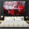 Lavish 160cm x 100cm Red Black Textured Abstract Painting (SOLD)-Abstract-Franko-[huge]-[Australian]-[best Selling]-Franklin Art Studio