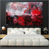 Lavish 160cm x 100cm Red Black Textured Abstract Painting (SOLD)-Abstract-Franko-[Franko]-[huge_art]-[Australia]-Franklin Art Studio