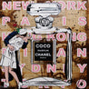 Le Kiss 100cm x 100cm Chanel Urban Pop Book Club Painting-book club-Franko-[Franko]-[Australia_Art]-[Art_Lovers_Australia]-Franklin Art Studio