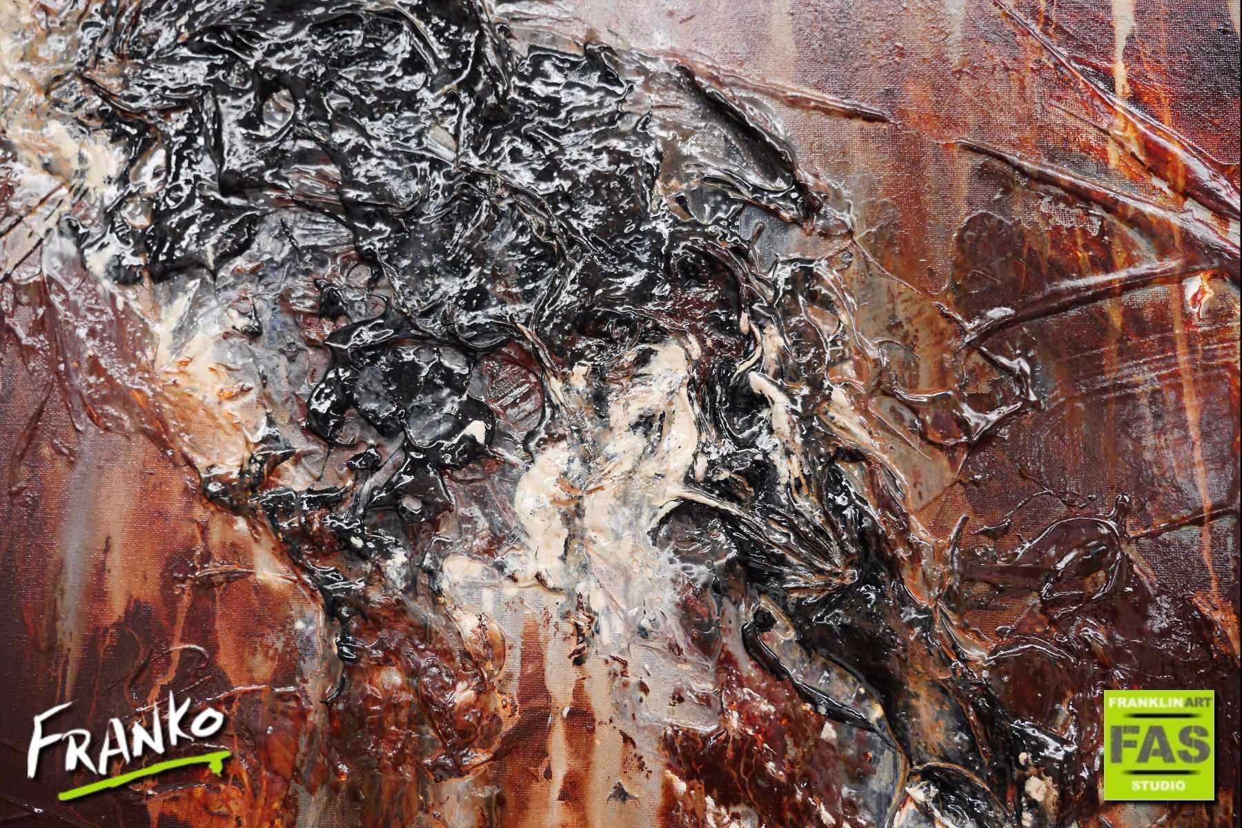 Leather Dunes 160cm x 100cm Brown Abstract Painting (SOLD)