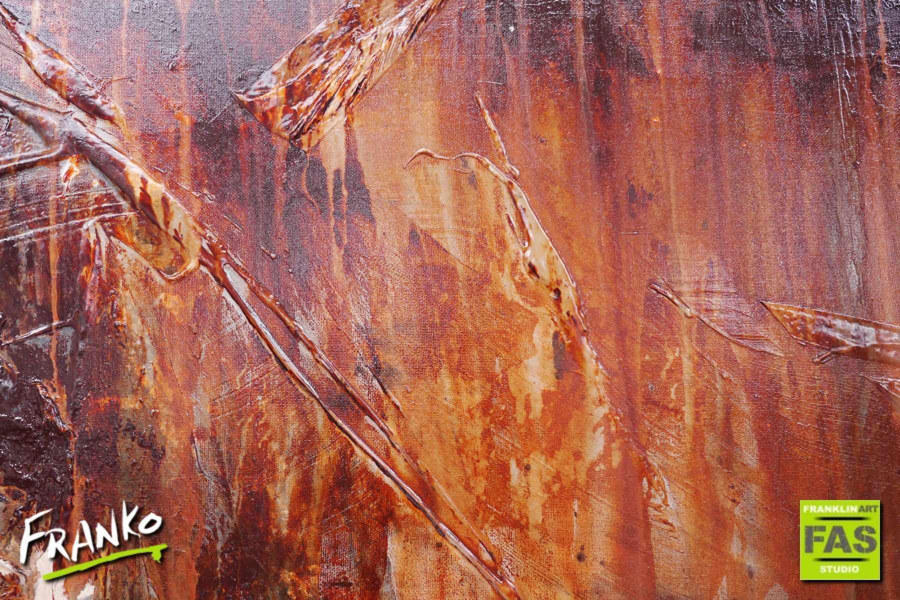 Leather Dunes 160cm x 100cm Brown Abstract Painting (SOLD)