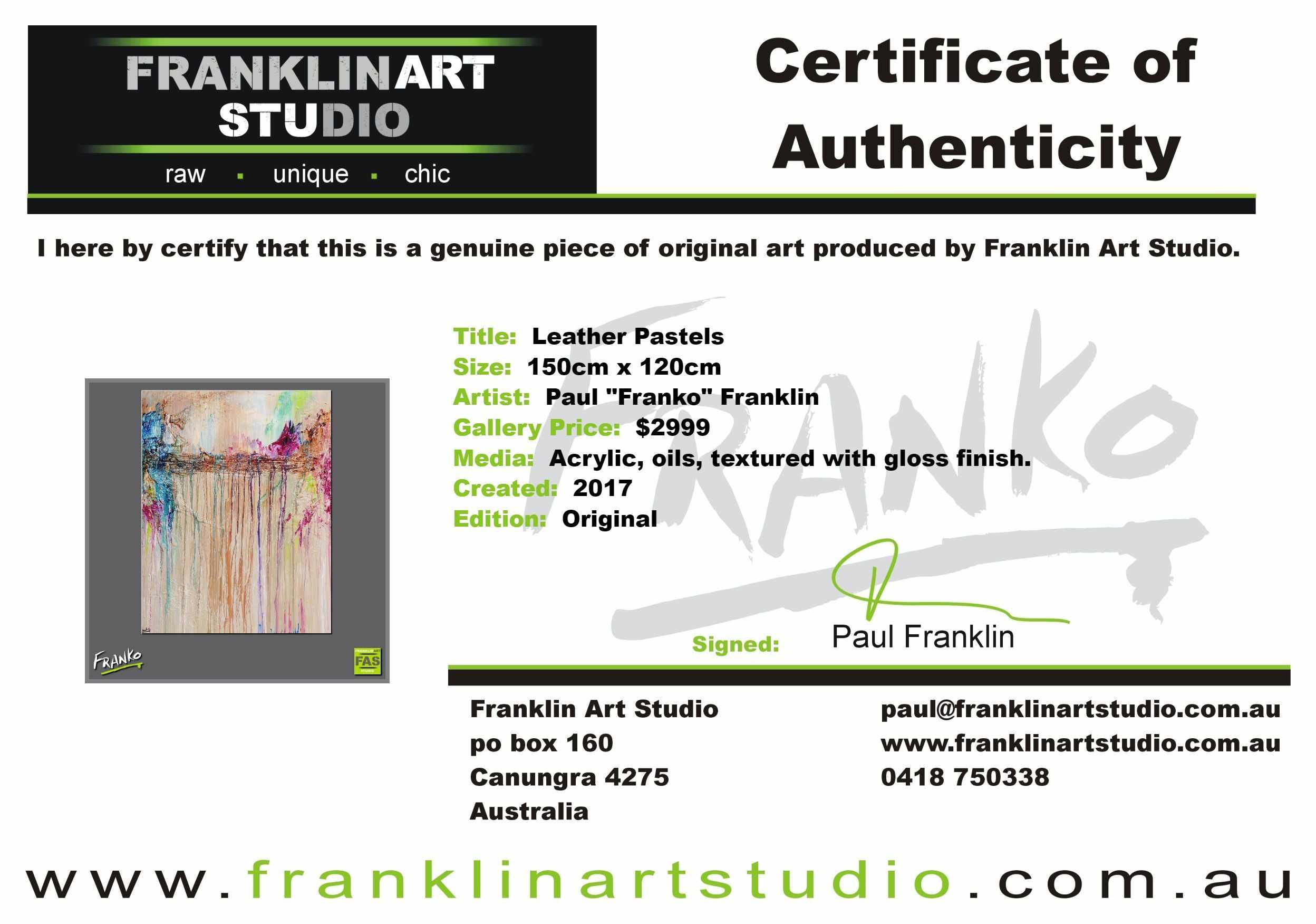 Leather Pastels 120cm x 150cm Brown Abstract Painting (SOLD)-abstract-[Franko Artist]-[Cheryl]-[Wendy]-[Gabriela]-Franklin Art Studio