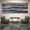 Licorice Moments 200cm x 80cm Black White Grey Textured Abstract Painting (SOLD)-Abstract-Franko-[Franko]-[huge_art]-[Australia]-Franklin Art Studio