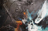 Life Potion 240cm x 100cm Teal Black White Textured Abstract Painting (SOLD)-Abstract-[Franko]-[Artist]-[Australia]-[Painting]-Franklin Art Studio