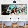 Life Potion 240cm x 100cm Teal Black White Textured Abstract Painting (SOLD)-Abstract-Franko-[huge]-[Australian]-[best Selling]-Franklin Art Studio