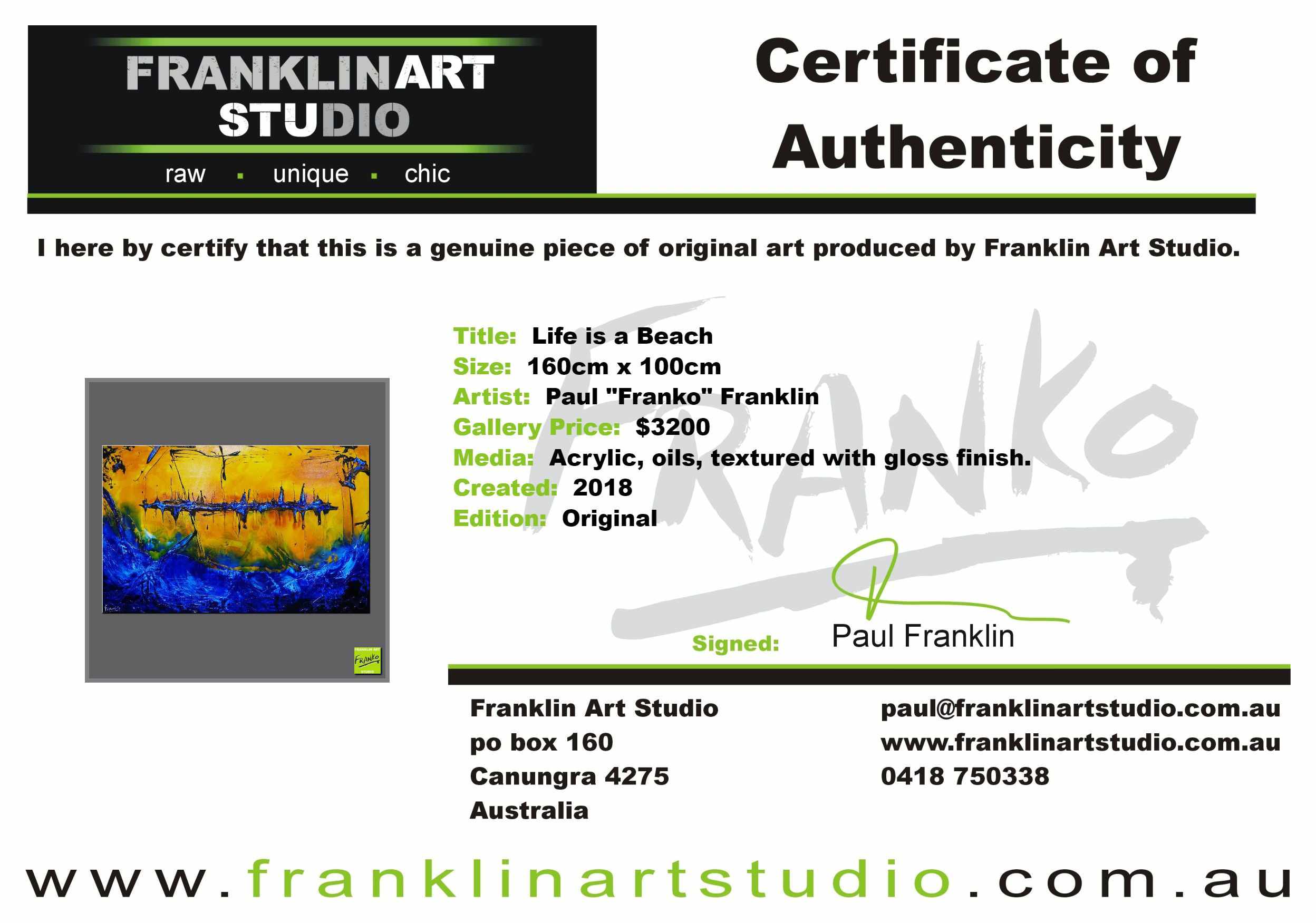 Life is a Beach 160cm x 100cm Blue Sienna Textured Abstract Painting (SOLD)-Abstract-[Franko Artist]-[Cheryl]-[Wendy]-[Gabriela]-Franklin Art Studio