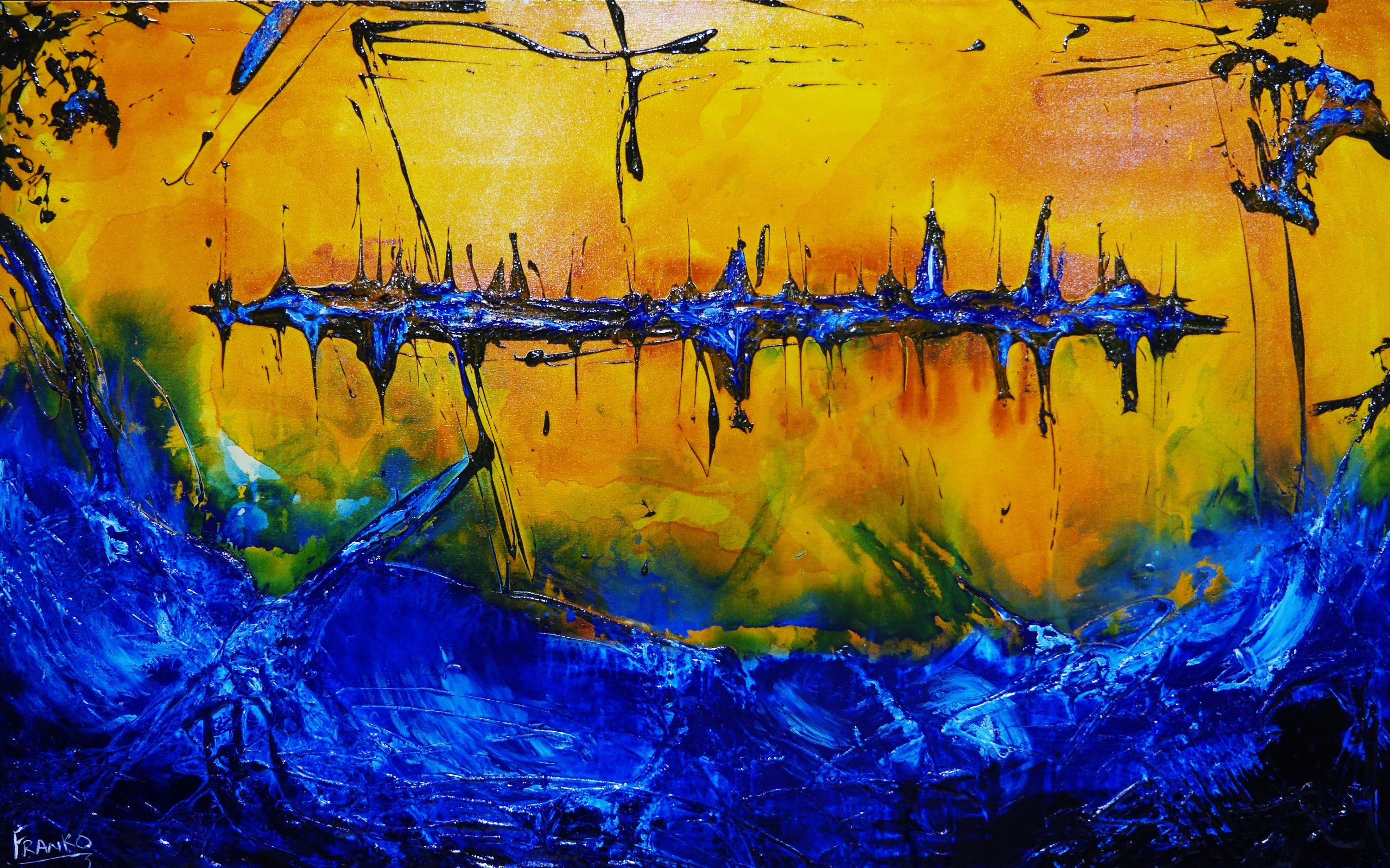 Life is a Beach 160cm x 100cm Blue Sienna Textured Abstract Painting (SOLD)