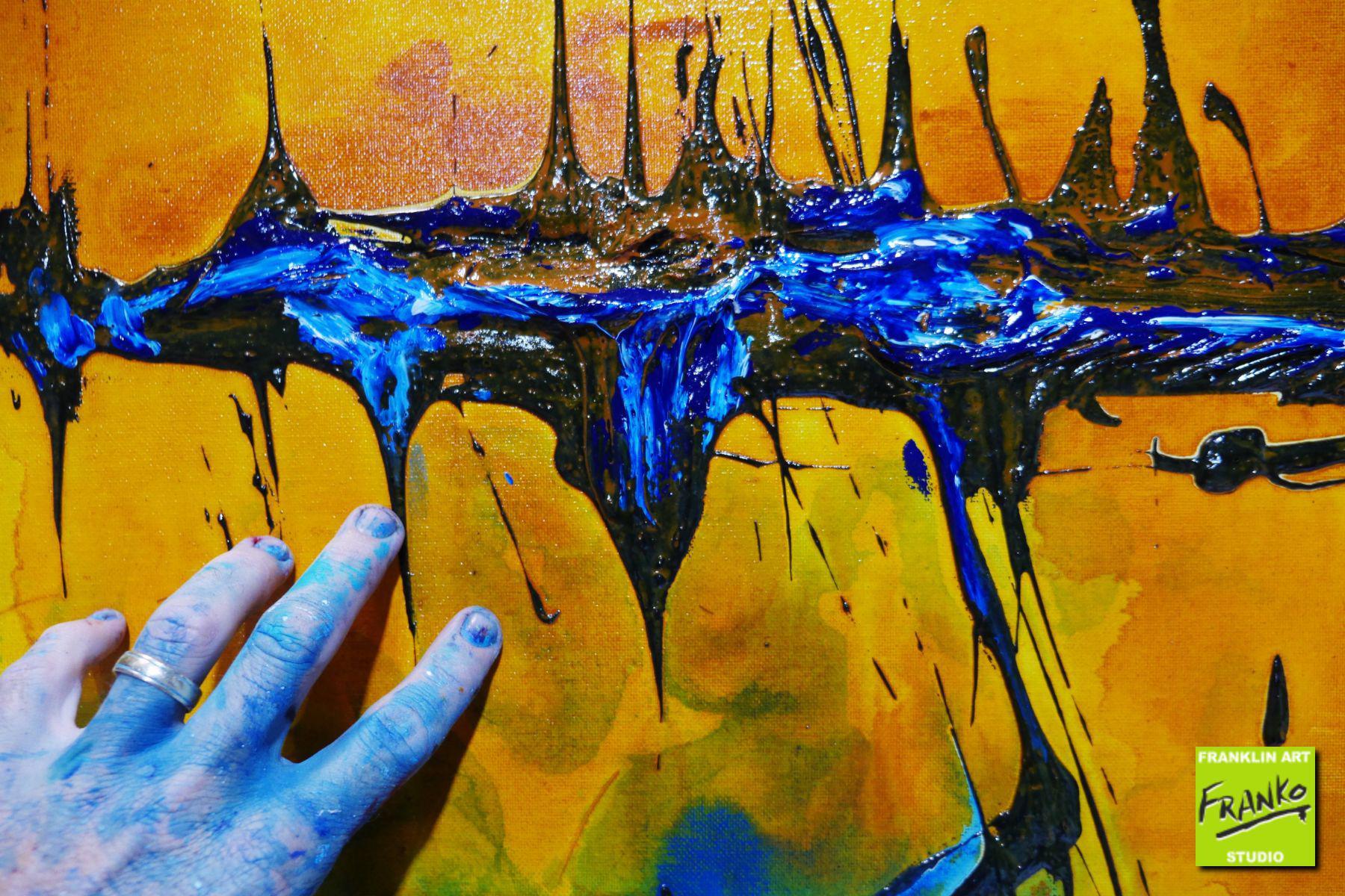 Life is a Beach 160cm x 100cm Blue Sienna Textured Abstract Painting (SOLD)