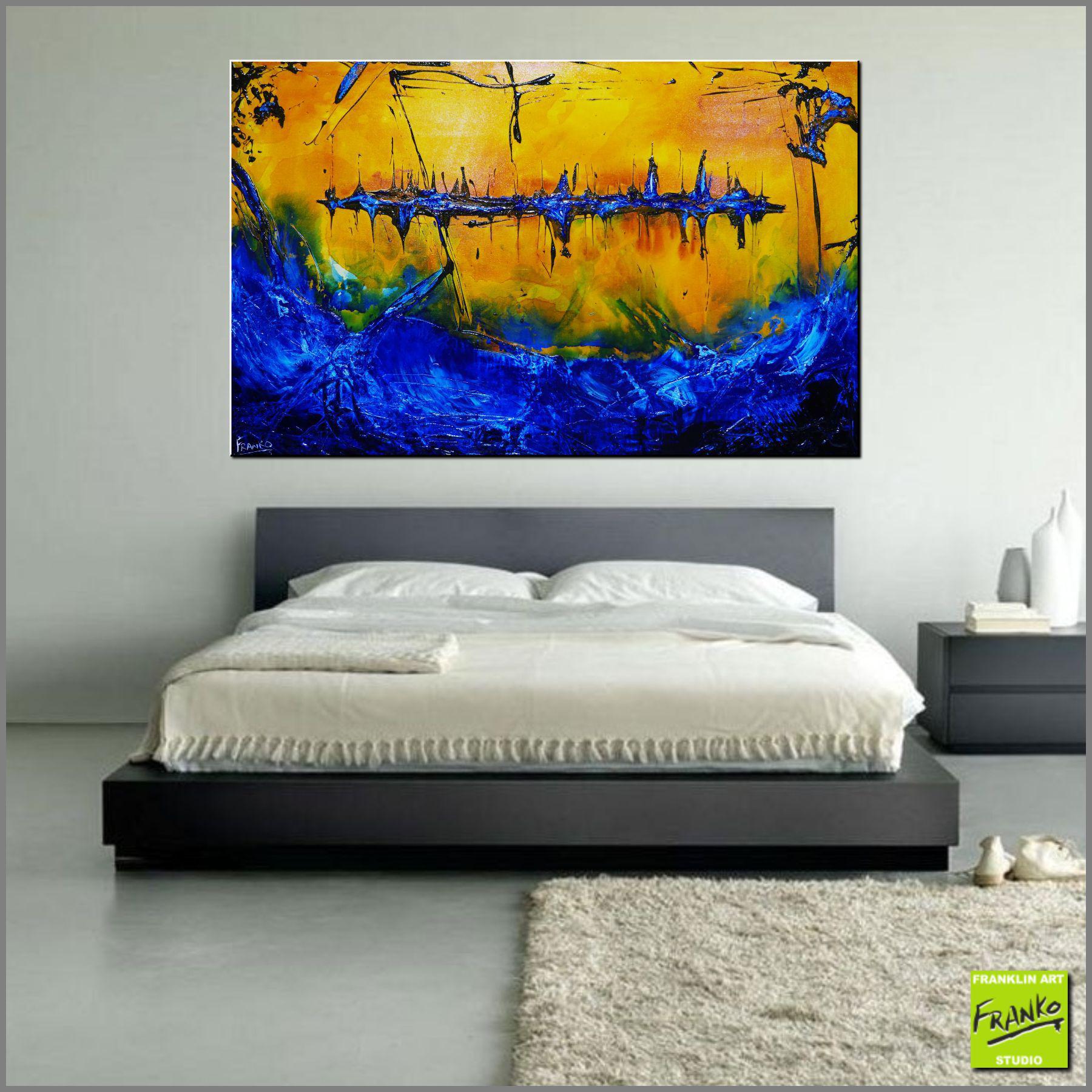 Life is a Beach 160cm x 100cm Blue Sienna Textured Abstract Painting (SOLD)-Abstract-Franko-[huge]-[Australian]-[best Selling]-Franklin Art Studio