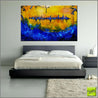Life is a Beach 160cm x 100cm Blue Sienna Textured Abstract Painting (SOLD)-Abstract-Franko-[huge]-[Australian]-[best Selling]-Franklin Art Studio
