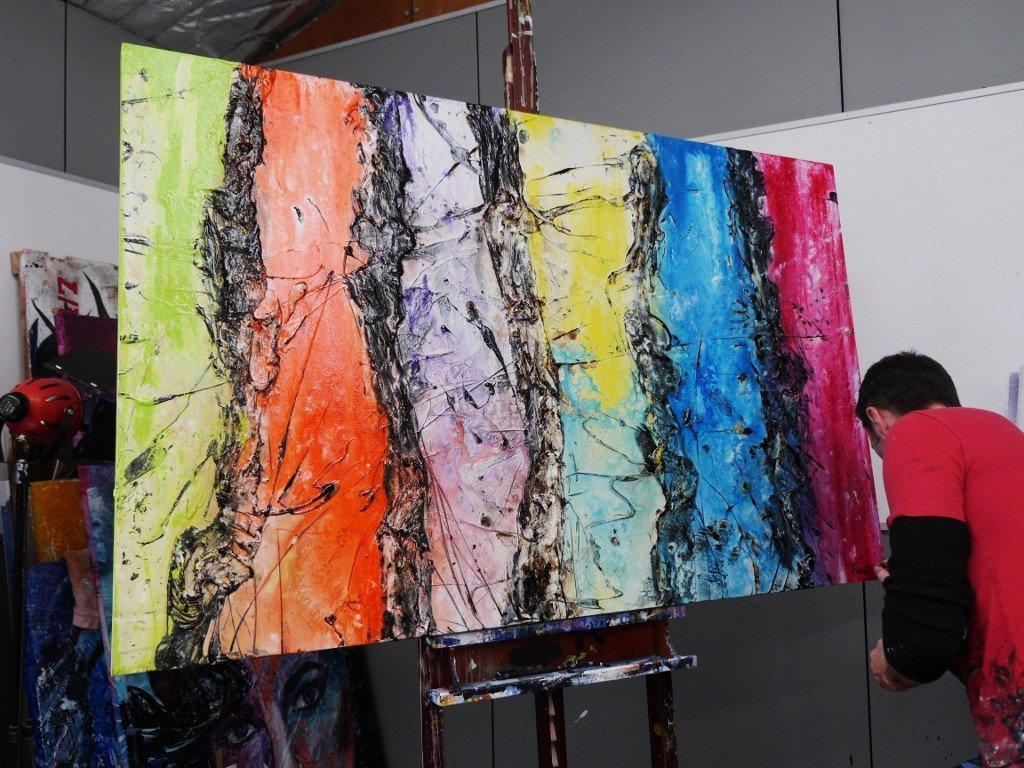 Lifesaver 160cm x 100cm Colourful Abstract Painting (SOLD)-abstract-[Franko Artist]-[Gold Coast]-[Brisbane]-[Huge]-Franklin Art Studio