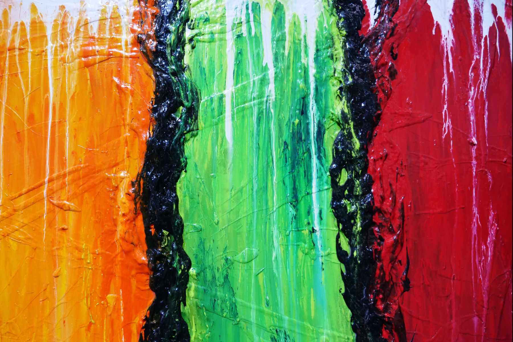 Lifesaver 200cm x 80cm Colourful Textured Abstract Painting (SOLD)-Abstract-[Franko]-[Artist]-[Australia]-[Painting]-Franklin Art Studio