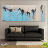 Light Creme Blueley 160cm x 60cm Blue Creme Abstract Painting (SOLD)-Abstract-Franko-[huge]-[Australian]-[best Selling]-Franklin Art Studio