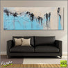 Light Creme Blueley 160cm x 60cm Blue Creme Abstract Painting (SOLD)-Abstract-Franko-[Franko]-[huge_art]-[Australia]-Franklin Art Studio