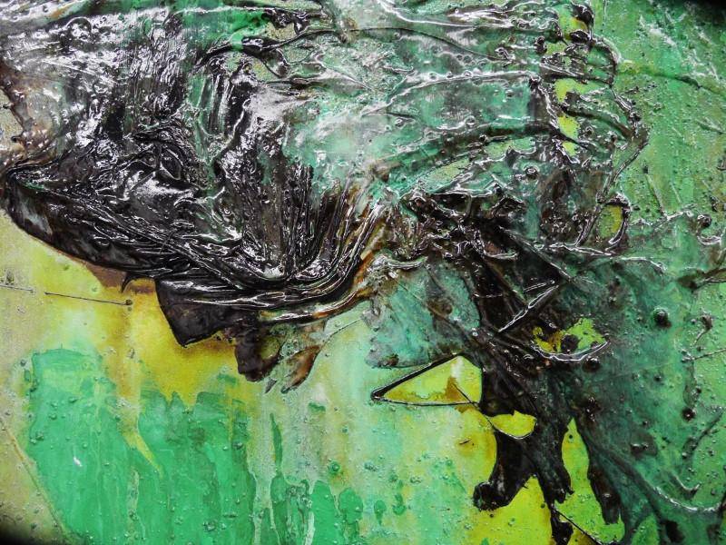 Lime And Sublime 100cm x 100cm Green Abstract Painting (SOLD)