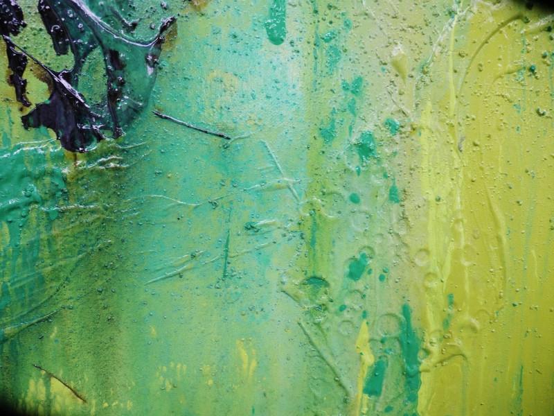 Lime And Sublime 100cm x 100cm Green Abstract Painting (SOLD)