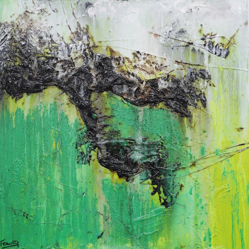 Lime And Sublime 100cm x 100cm Green Abstract Painting (SOLD)-abstract-[Franko_Artist]-[Australian_artist]-[Gold_Coast]-[Brisbane]-[modern]-[contemporary]-[original]-[Large_artwork]-Franklin Art Studio