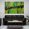 Lime Earth 160cm x 100cm Green Textured Abstract Painting (SOLD)-abstract-[Franko]-[Artist]-[Australia]-[Painting]-Franklin Art Studio