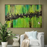 Lime Earth 160cm x 100cm Green Textured Abstract Painting (SOLD)-abstract-Franko-[Franko]-[huge_art]-[Australia]-Franklin Art Studio