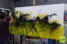 Limer 190cm x 100cm White Green Textured Abstract Painting (SOLD)-Abstract-[Franko Artist]-[Gold Coast]-[Brisbane]-[Huge]-Franklin Art Studio