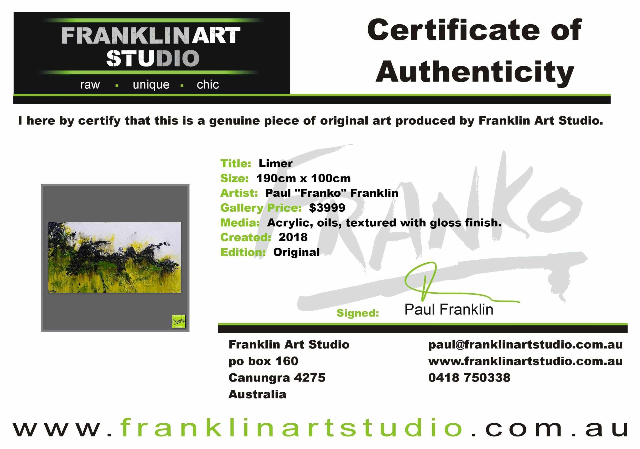 Limer 190cm x 100cm White Green Textured Abstract Painting (SOLD)-Abstract-[Franko Artist]-[Cheryl]-[Wendy]-[Gabriela]-Franklin Art Studio