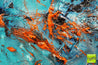 Liquid Candy 190cm x 100cm Blue Orange Textured Abstract Painting (SOLD)-Abstract-[Franko]-[Artist]-[Australia]-[Painting]-Franklin Art Studio