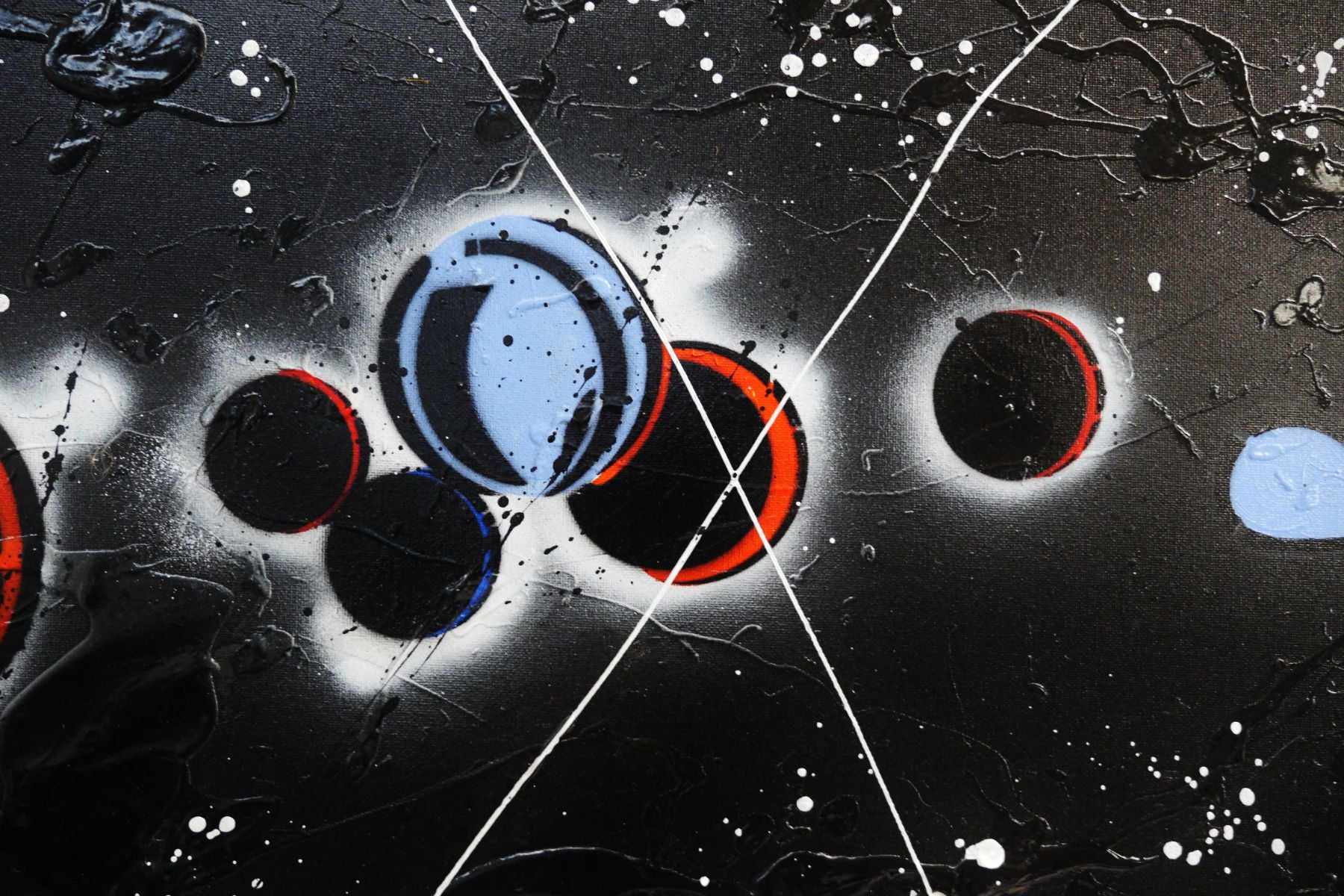 Little Bang Theory 160cm x 60cm Galaxy Textured Urban Pop Art Painting-urban pop-[Franko]-[Artist]-[Australia]-[Painting]-Franklin Art Studio