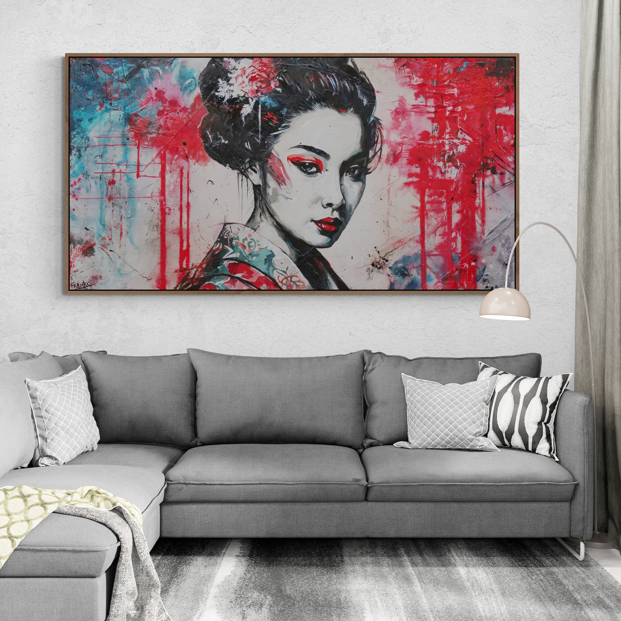 Akari 190cm x 100cm Brave and Beautiful Abstract Framed Textured Painting (SOLD)