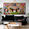 Jackpot Money 190cm x 100cm Monopoly Man Textured Urban Pop Art Painting (SOLD)-Urban Pop Art-Franko-[huge]-[Australian]-[best Selling]-Franklin Art Studio