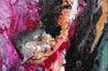 Magenta Rush 190cm x 100cm Pink Black Textured Abstract Painting (SOLD)-Abstract-[Franko]-[Artist]-[Australia]-[Painting]-Franklin Art Studio