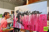 Magenta Urge 140cm x 100cm Pink Abstract Painting (SOLD)-Abstract-Franko-[franko_artist]-[Art]-[interior_design]-Franklin Art Studio