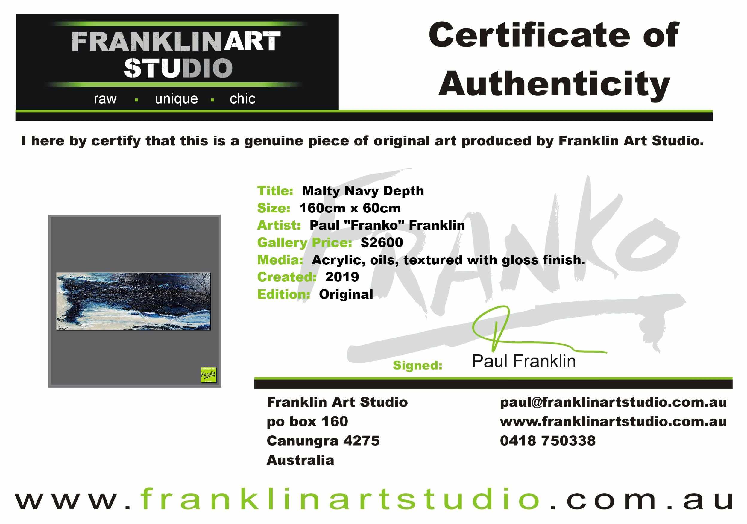 Malty Navy Depth 160cm x 60cm Grey Navy Textured Abstract Painting (SOLD)-Abstract-Franko-[franko_art]-[beautiful_Art]-[The_Block]-Franklin Art Studio