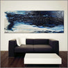Malty Navy Depth 160cm x 60cm Grey Navy Textured Abstract Painting (SOLD)-Abstract-Franko-[huge]-[Australian]-[best Selling]-Franklin Art Studio