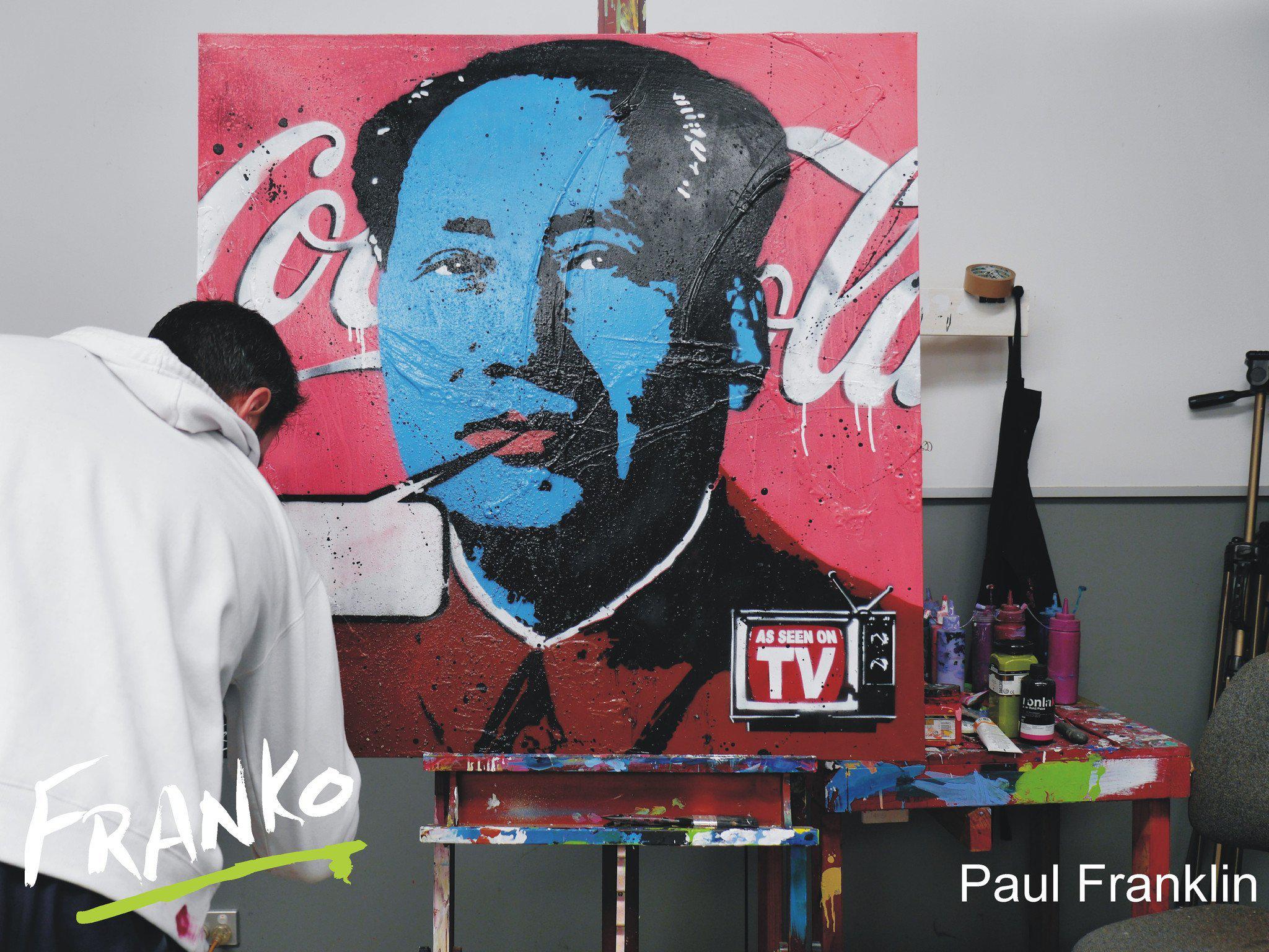 Mao 100cm x 100cm Pop Art Painting (SOLD)-urban pop-[Franko]-[Artist]-[Australia]-[Painting]-Franklin Art Studio