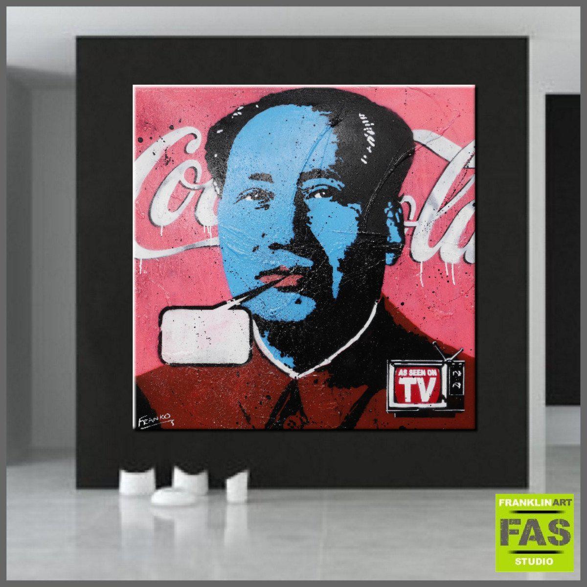 Mao 100cm x 100cm Pop Art Painting (SOLD)-urban pop-Franko-[Franko]-[huge_art]-[Australia]-Franklin Art Studio