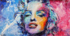 Marilyn Blue 190cm x 100cm Marilyn Monroe Painting (SOLD)-abstract realism-Franko-[Franko]-[Australia_Art]-[Art_Lovers_Australia]-Franklin Art Studio