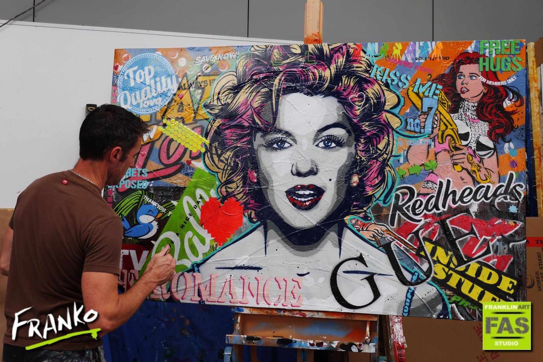 Marilyn Goes Pop 160cm x 100cm Marilyn Monroe Pop Art Painting (SOLD)-urban pop-Franko-[franko_art]-[beautiful_Art]-[The_Block]-Franklin Art Studio