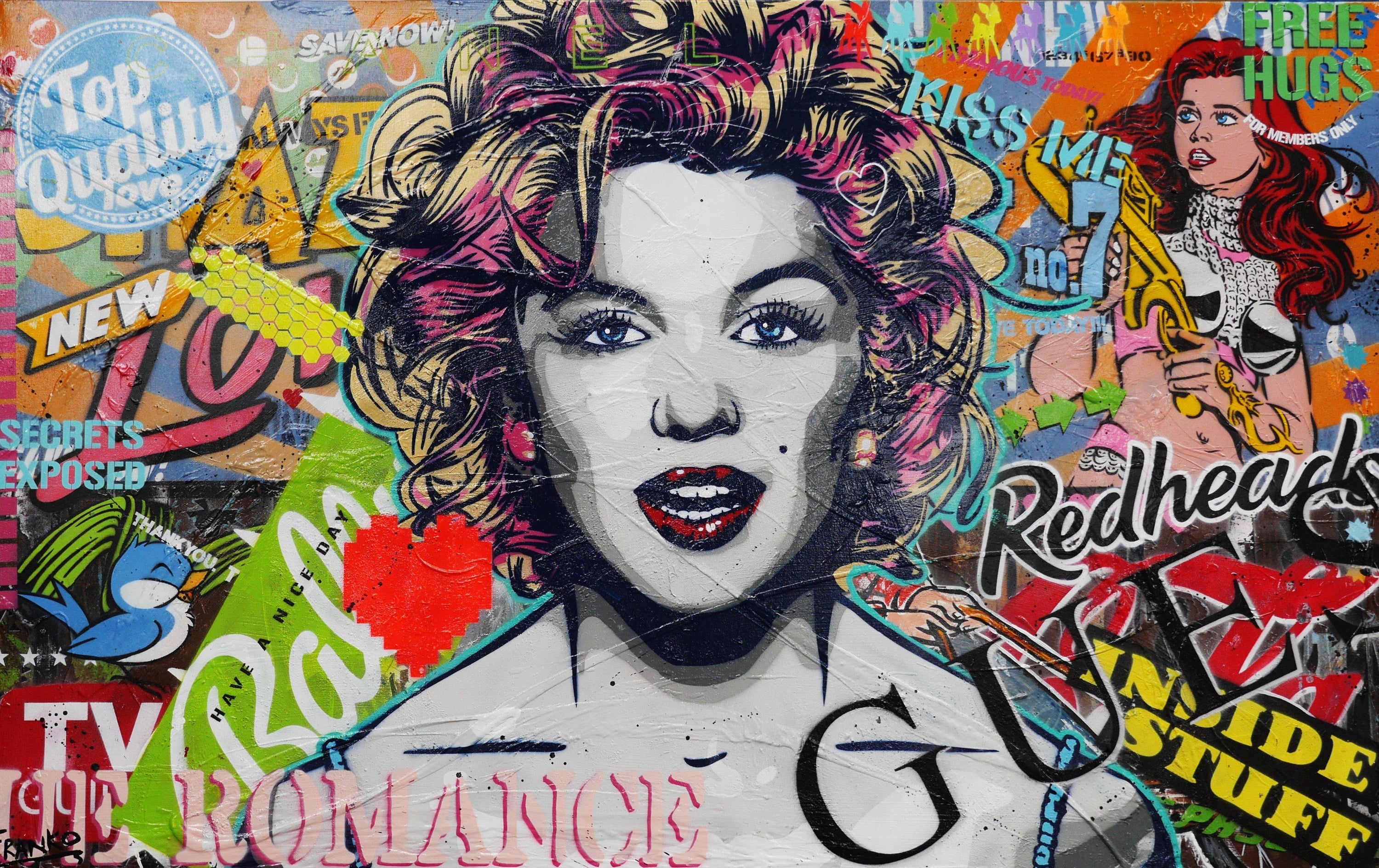 Marilyn Goes Pop 160cm x 100cm Marilyn Monroe Pop Art Painting (SOLD)-urban pop-Franko-[Franko]-[Australia_Art]-[Art_Lovers_Australia]-Franklin Art Studio