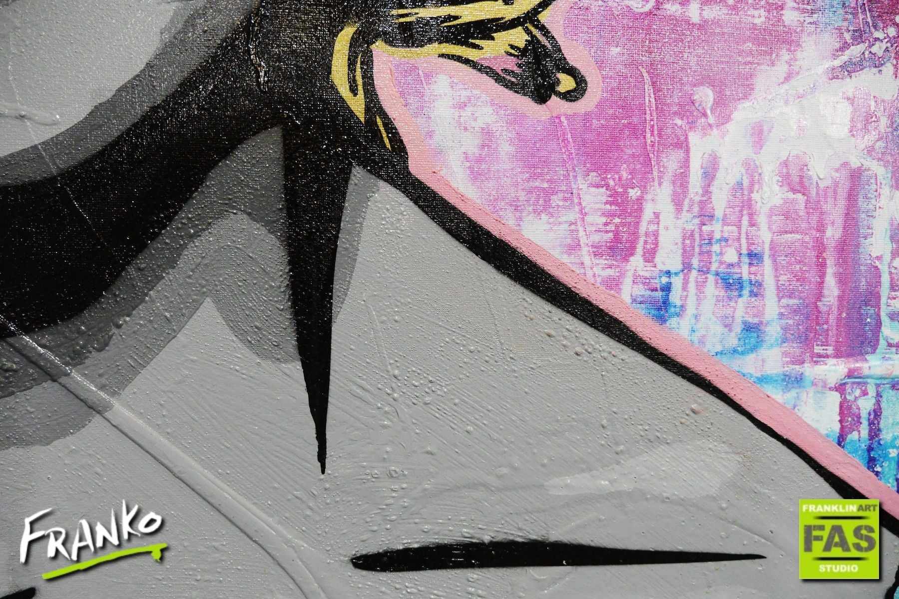 Marilyn Ms M 120cm x 120cm Marilyn Monroe Grunge base Urban Pop Painting (SOLD)