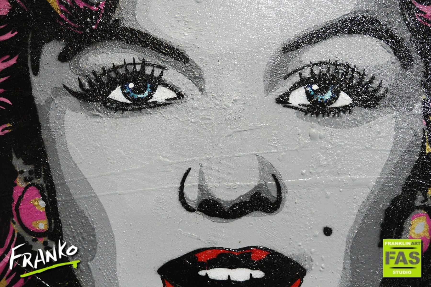 Marilyn Ms M 120cm x 120cm Marilyn Monroe Grunge base Urban Pop Painting (SOLD)