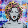 Marilyn Ms M 120cm x 120cm Marilyn Monroe Grunge base Urban Pop Painting (SOLD)-abstract realism-[Franko ]-[Gallery]-[popular]-[Australia]-Franklin Art Studio