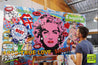 Material Girl 190cm x 100cm Madonna Pop Art Painting (SOLD)-urban pop-[Franko Artist]-[Gold Coast]-[Brisbane]-[Huge]-Franklin Art Studio