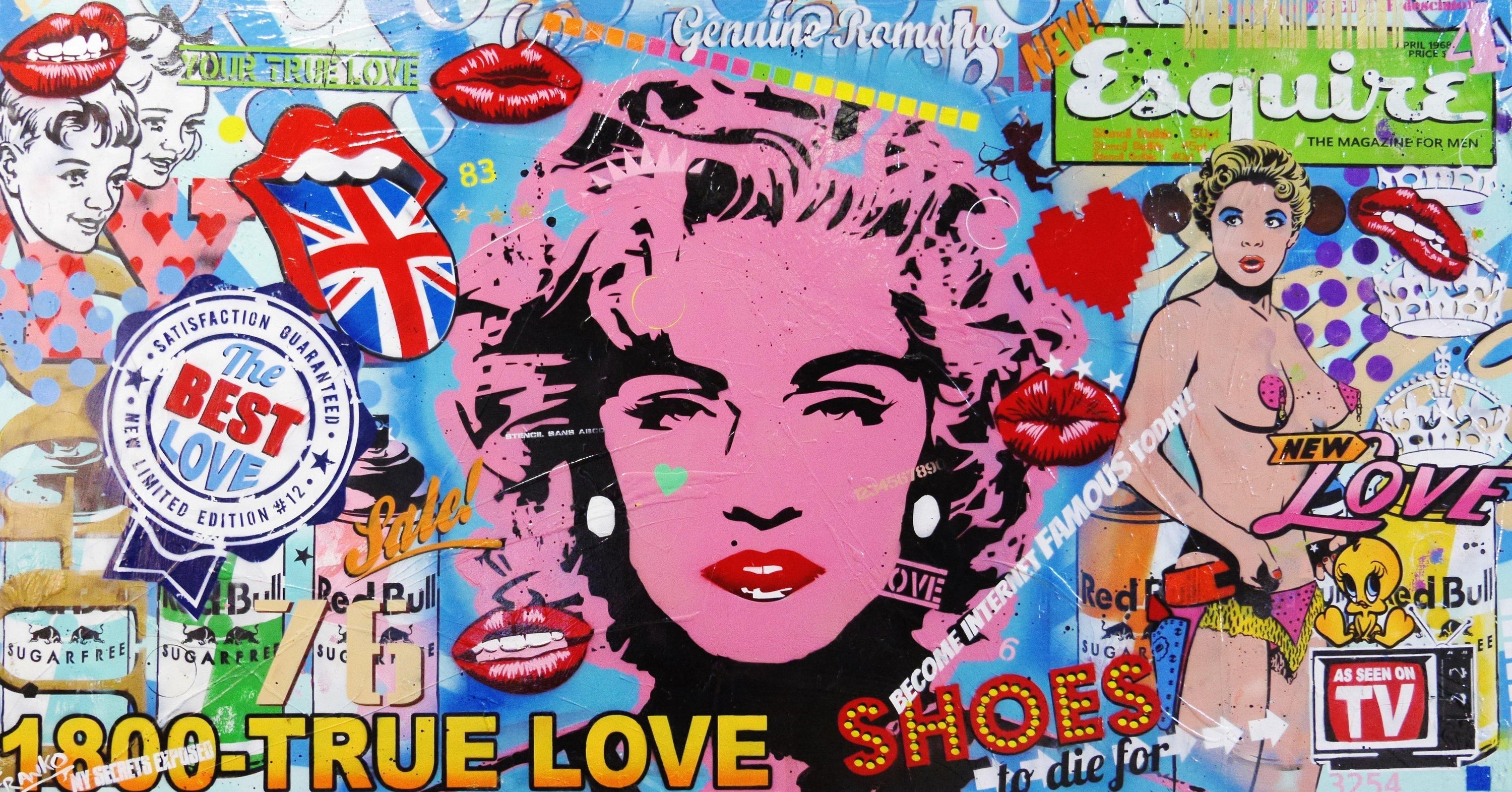 Material Girl 190cm x 100cm Madonna Pop Art Painting (SOLD)-urban pop-[Franko ]-[Gallery]-[popular]-[Australia]-Franklin Art Studio