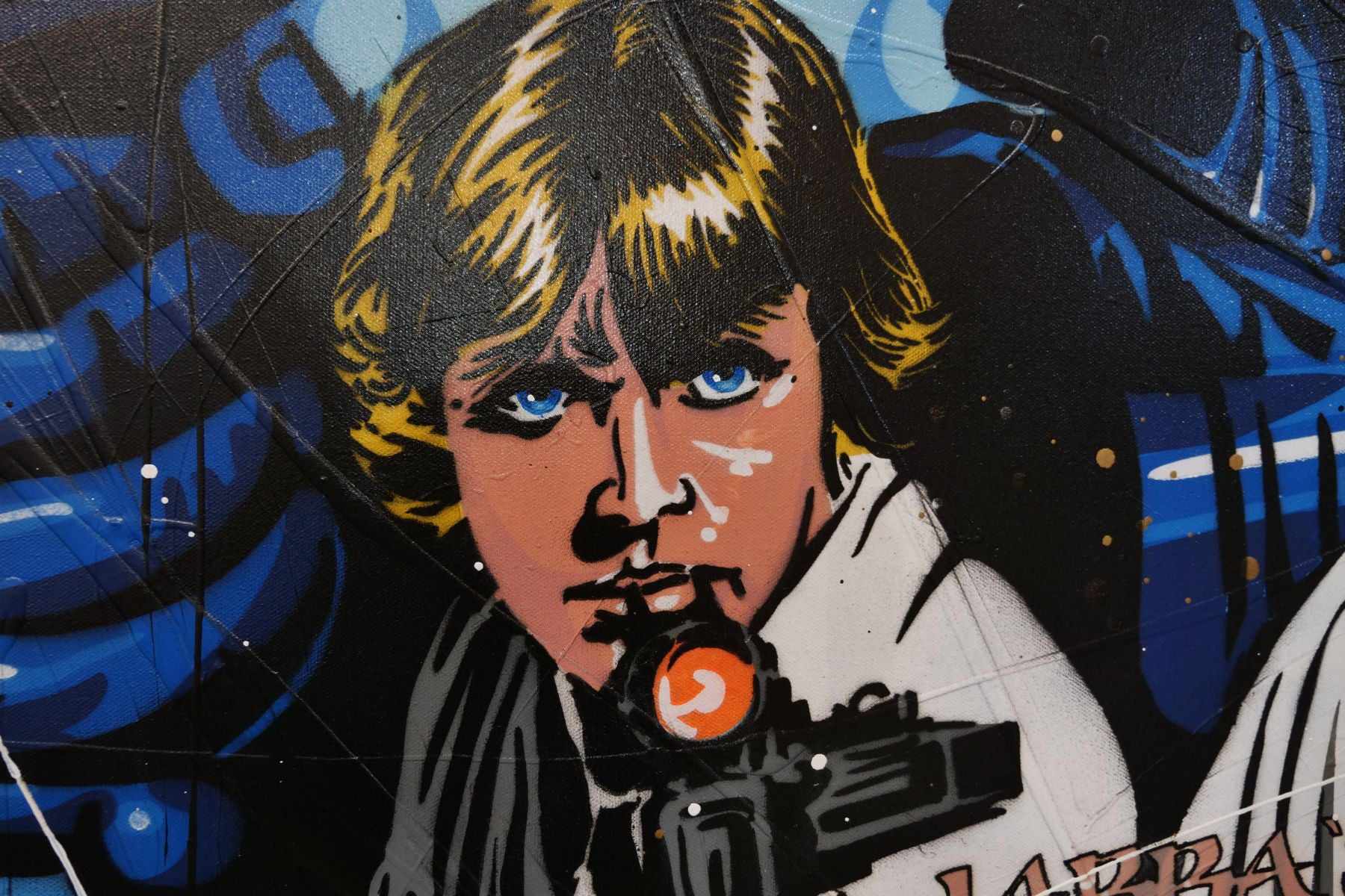 May The Force 190cm x 100cm Star Wars Textured Urban Pop Art Painting (SOLD)